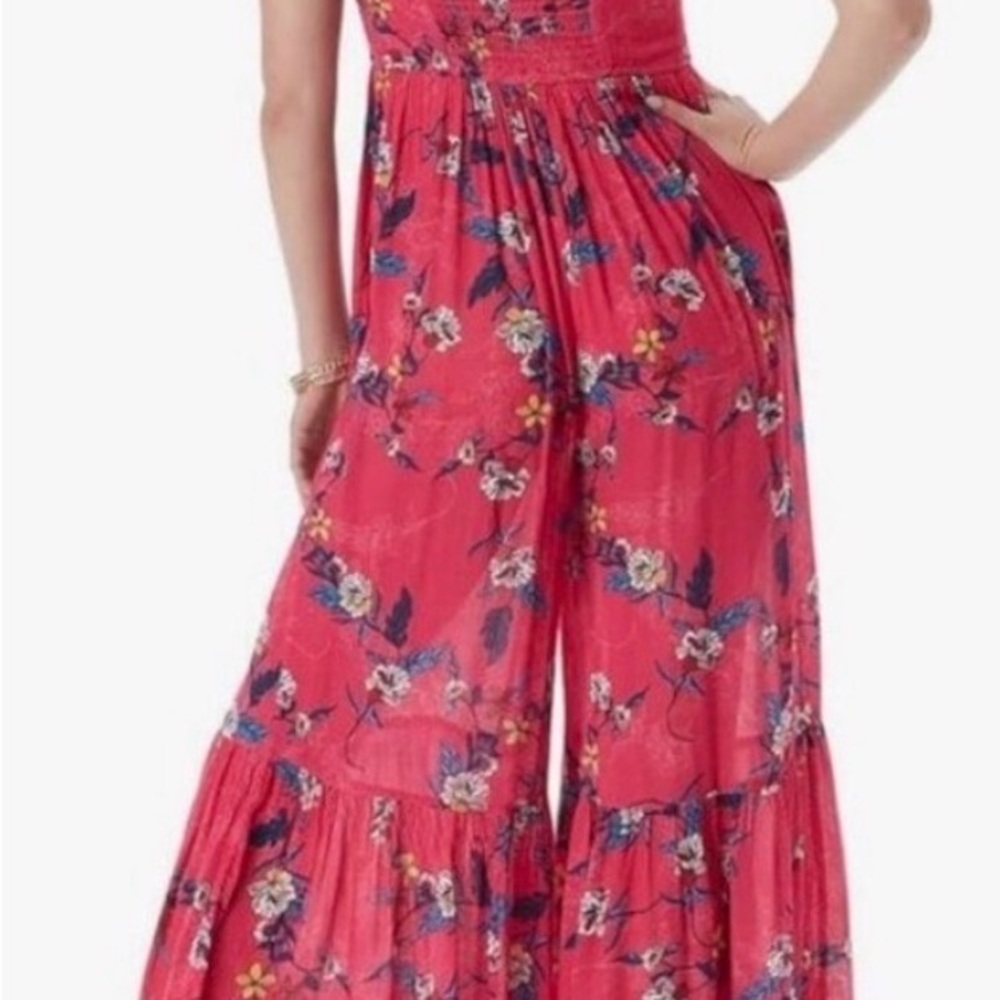 Jessica Simpson Floral Pink Jumpsuit
